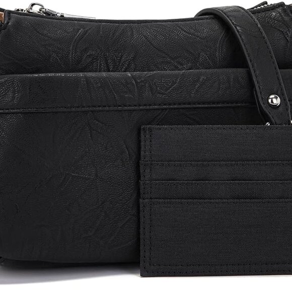 Small Crossbody Bag for Women Vegan Leather Lightweight with Card Slots - Picture 1 of 6